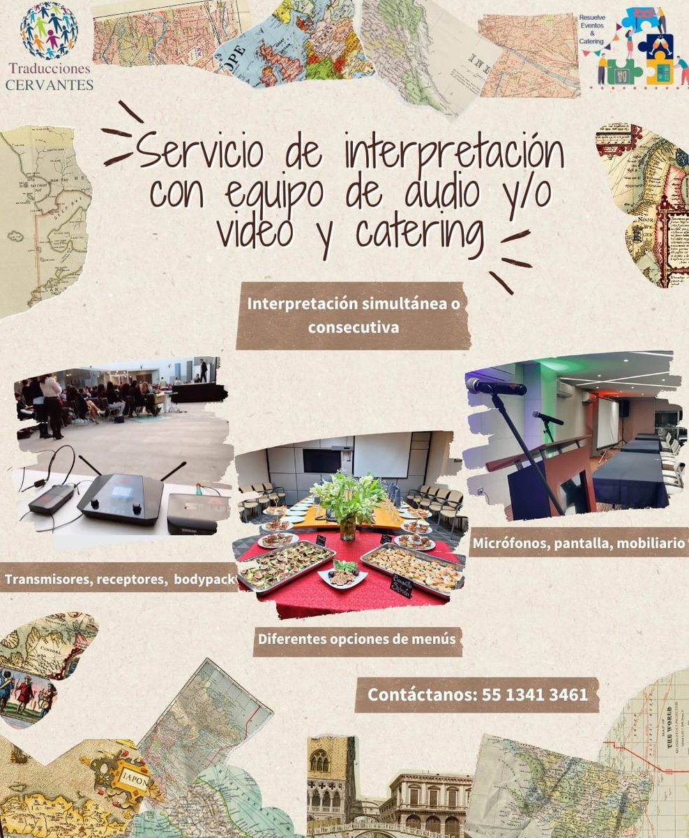 TradCervantes's tweet photo. ¡Hola! 😃👋
Conoce nuestros servicios de traducción simple y certificada 📚, revisión ✅, corrección de estilo 🖊, elaboración de formatos 🖨 y captura 💻.
Interpretación 🤓 con equipo 🎤, mobiliario 🪑 y catering ☕.
Todo con pasión y calidad 😌🤝.
Cotiza al 📱 5561929594. https://t.co/7zSzZepGK1
