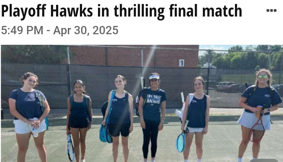 Tennis Hawks conclude magical 🪄12-2 season with Top 3 Placement in tough District &amp; finished up with a thrilling 4-5 playoff match defeat. HVA tied it 4-4 &amp; forced the final match to a last point tiebreaker 8-9 (5-7)  Congratulations on an amazing team season 🎾 <a href="/HVAAthletics/">Hardin Valley Athletics</a>