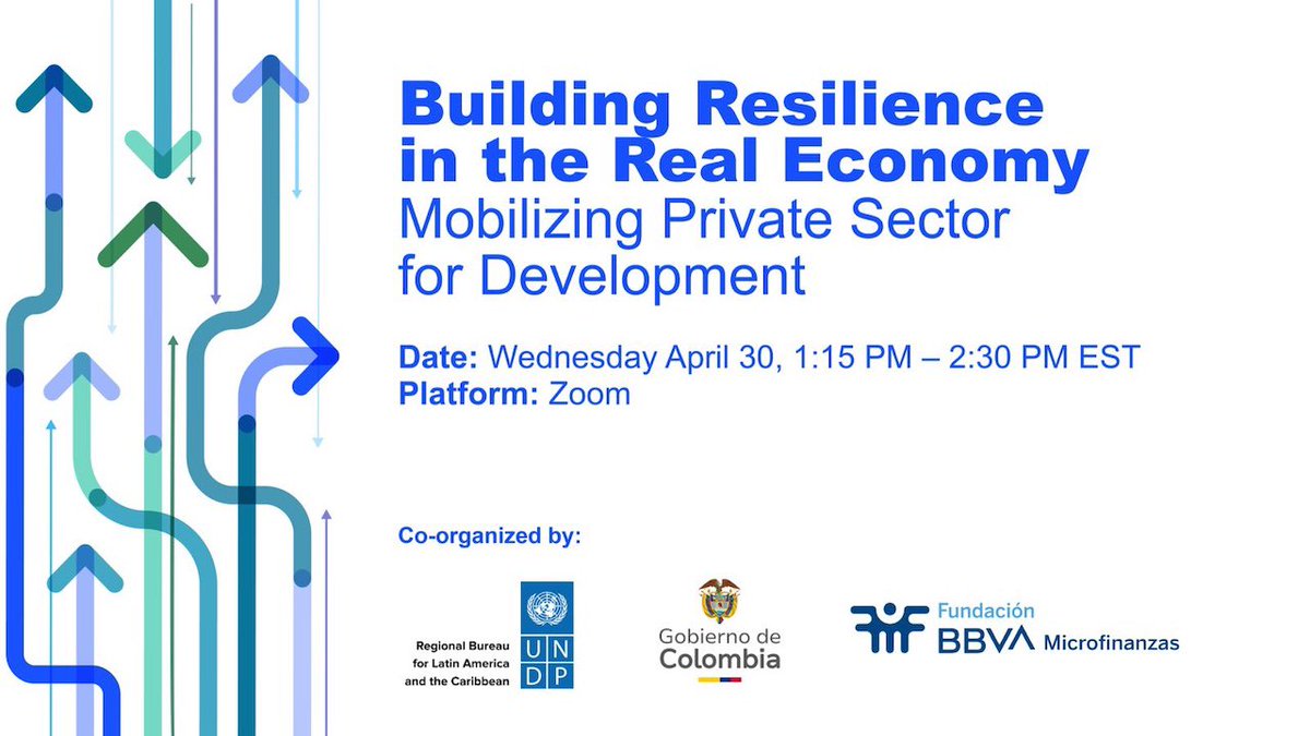 PnudColombia's tweet image. POST TWITTER  

1/3 Acompañamos a Colombia en la ruta hacia la 4ta Conferencia de Finanzas para el Desarrollo en Sevilla 

🇨🇴 Acompañamos a Colombia en la ruta hacia la 4ª Conferencia sobre Financiamiento para el Desarrollo (#FfD4) en Sevilla. @UNDP_SDGFinance