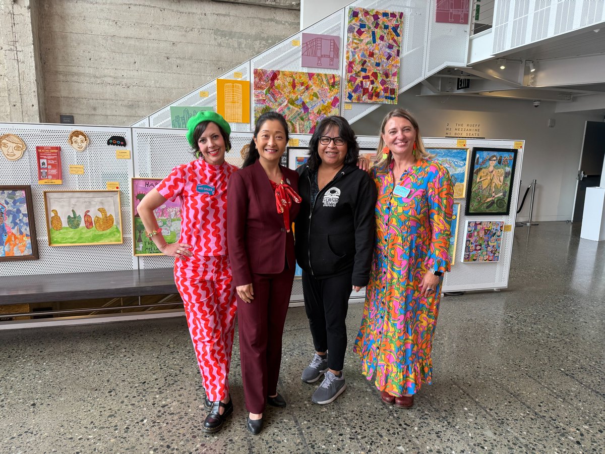 I'm always excited when I get to see the incredible work our students are doing, and going to ACCESS SFUSD: The Arc's annual art show was definitely a highlight of my week. Congratulations to all the students! This piece of artwork from Anthony is proudly hanging in my office.