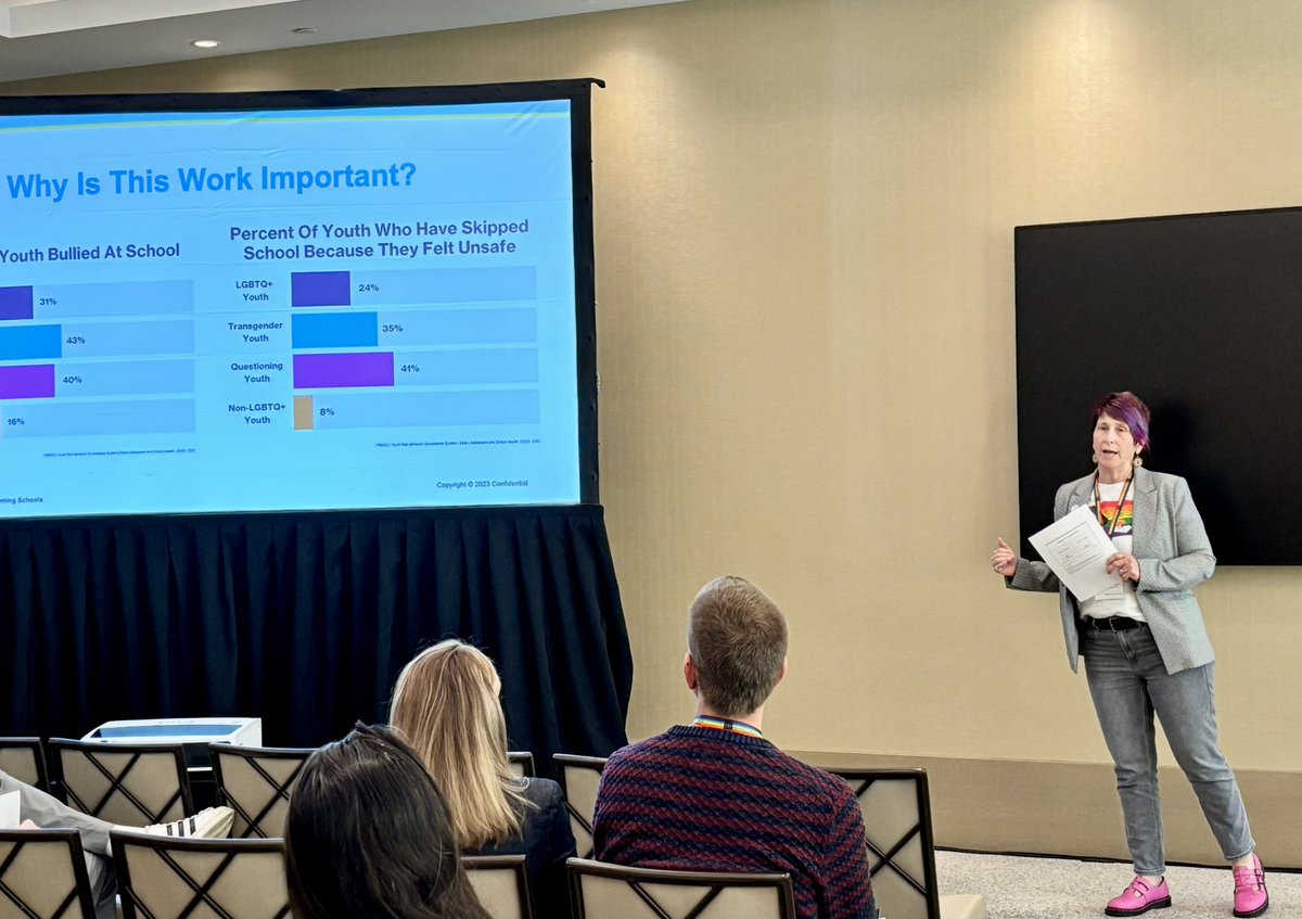 ACSA_info's tweet image. Maria Al-Shamma of @OsideUSD is leading a session on the Human Rights Campaign Foundation’s Welcoming Schools modules &amp;amp; how to support students of all genders in schools. #leadwithpride25