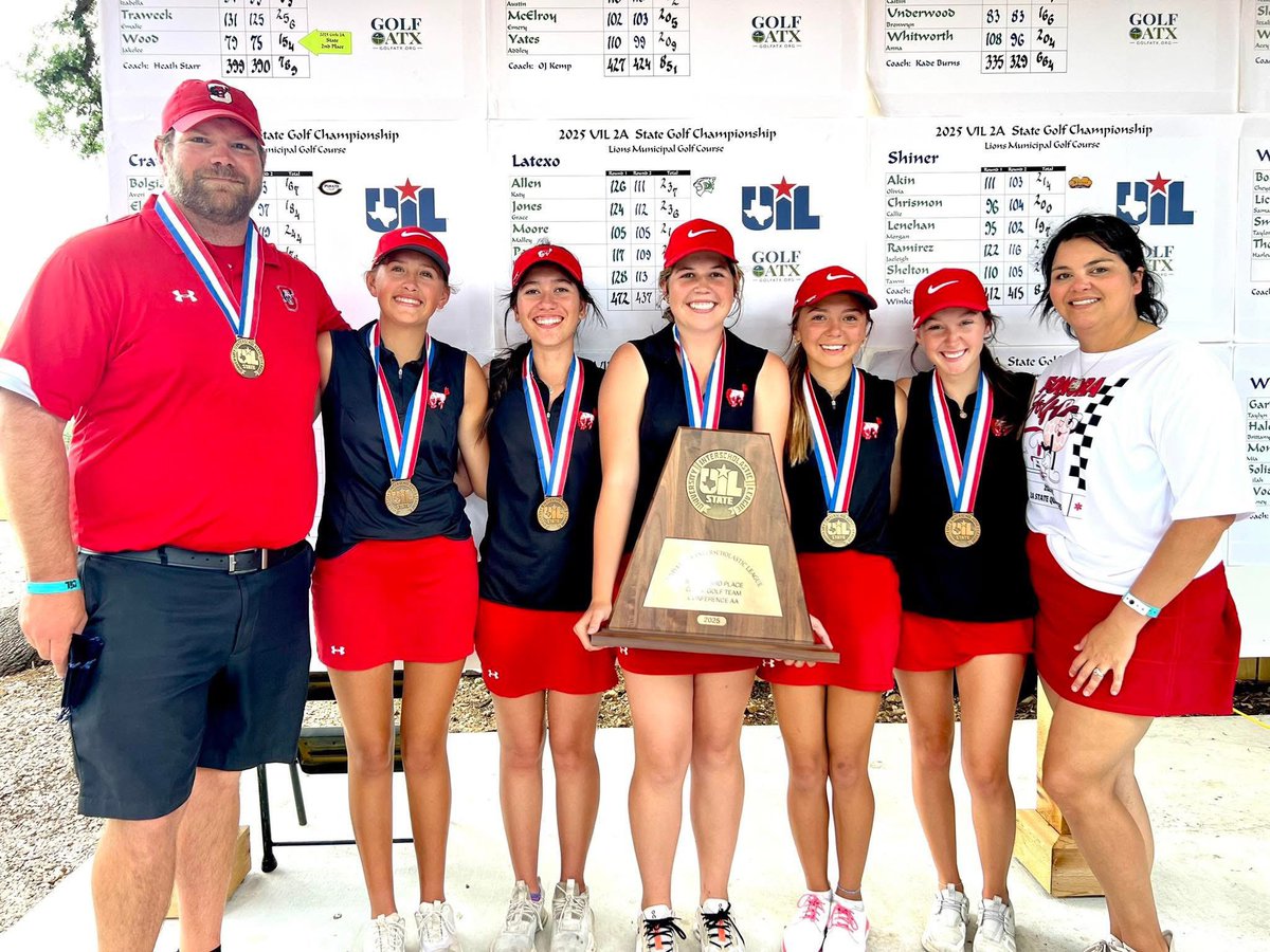 MrsAdame07's tweet photo. Welcome back to twitter ! My gals win BRONZE at #UILstate 2A Golf https://t.co/eM3kDsRhMC