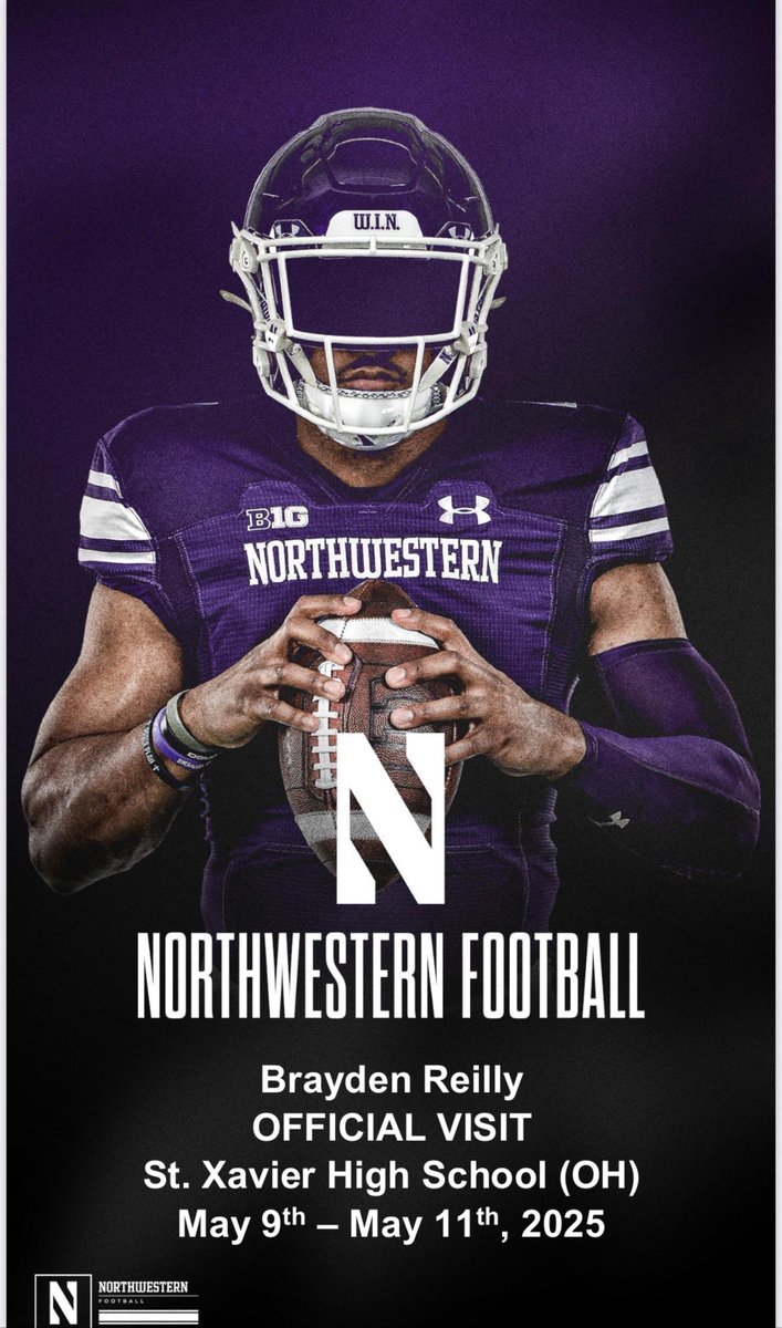 Brayden Reilly '26 ATH (@braydenreilly25) on Twitter photo Thanks to <a href="/Coach_McGarigle/">Tim McGarigle</a> for visiting with my family. It was a great conversation and I can't wait for my <a href="/NUFBFamily/">Northwestern Football</a> OV next weekend. <a href="/NUFBRecruiting/">NUFB Recruiting</a> <a href="/Coach_Mulford/">Sam Mulford</a> <a href="/DavidBraunFB/">David Braun</a> <a href="/AllenTrieu/">Allen Trieu</a> <a href="/COACHSPECHT28/">Steve Specht</a> <a href="/StXFB/">Bomber Football</a> <a href="/RUNBYU/">COACH T, M.Ed., HSSCC, USAW,FMS</a> <a href="/Brodbeckj02/">Jake Brodbeck</a> <a href="/1coachmorrison/">Coach Morrison</a> <a href="/GregSmithRivals/">Greg Smith</a> Thanks to <a href="/Coach_McGarigle/">Tim McGarigle</a> for visiting with my family. It was a great conversation and I can't wait for my <a href="/NUFBFamily/">Northwestern Football</a> OV next weekend. <a href="/NUFBRecruiting/">NUFB Recruiting</a> <a href="/Coach_Mulford/">Sam Mulford</a> <a href="/DavidBraunFB/">David Braun</a> <a href="/AllenTrieu/">Allen Trieu</a> <a href="/COACHSPECHT28/">Steve Specht</a> <a href="/StXFB/">Bomber Football</a> <a href="/RUNBYU/">COACH T, M.Ed., HSSCC, USAW,FMS</a> <a href="/Brodbeckj02/">Jake Brodbeck</a> <a href="/1coachmorrison/">Coach Morrison</a> <a href="/GregSmithRivals/">Greg Smith</a>