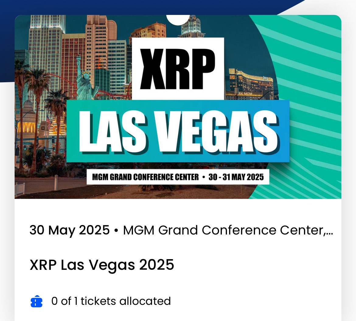 DetroitsRE_Pro's tweet image. I have one ticket for #xrplv that I cannot use. It’s general admission and I’ll transfer it to someone for half off ($450).  Inbox me if interested, serious inquiries only please!