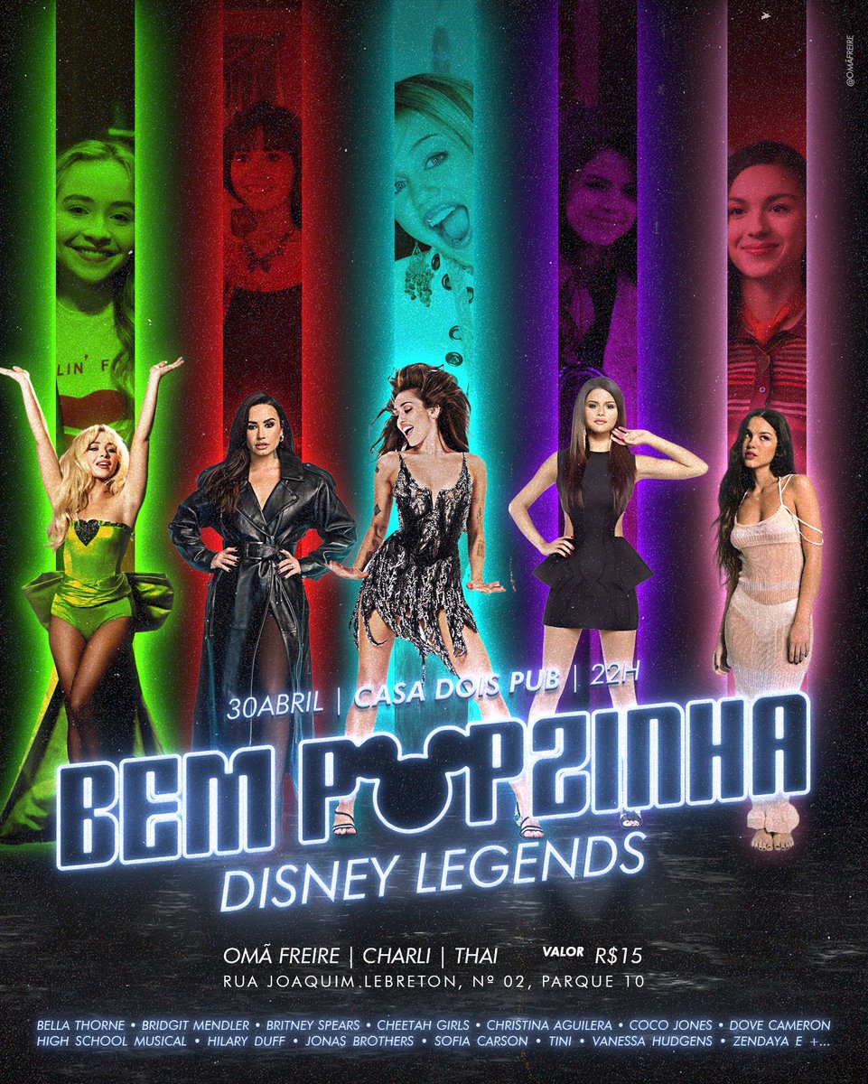 omafreire's tweet photo. e hoje hein?! esse pré-feriado tá pedindo algo mais leve com gostinho de nostalgia. 
bora lá no casa dois mais tarde? a partir das 22h vai rolar a bem popzinha: disney legends, só com as boazudas do pop teen.

✨line: @charlicritic @omafreire @thlandz 
🪙R$15 https://t.co/cc7Yv87U03