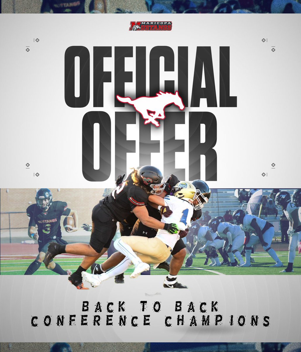 After a great conversation with <a href="/CoachRetiz/">Coach Javier Retiz</a>, I am grateful and blessed to say I have I received my eighth offer to play at the next level! #AGTG #Jesusisking <a href="/MaricopaMustang/">Maricopa Mustangs JUCO Football</a>