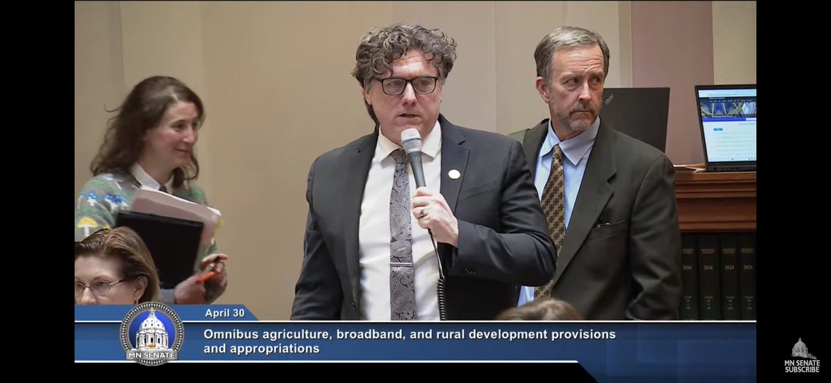 Bipartisan support for <a href="/AricForMN/">Aric Putnam</a>’s agriculture omnibus bill, which prioritizes funding for <a href="/MNagriculture/">Minnesota Department of Agriculture</a>, preparedness for zoonotic disease at the Board of Animal Health, increased support for Farm to School, and a new Local Food Purchasing Assistance program!