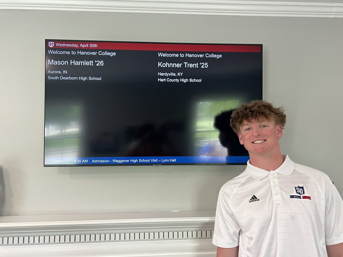 Had great time visiting Hanover today! Loved seeing what Hanover baseball is all about! Thank you Coach White and Coach Bellak <a href="/jacksonwhite_17/">Jackson White</a> <a href="/GrantAB15/">Grant Bellak</a> @SDHSKNIGHTSBB <a href="/sdsportsreport/">S.Dearborn Athletics</a> <a href="/_STDUB/">STW</a>