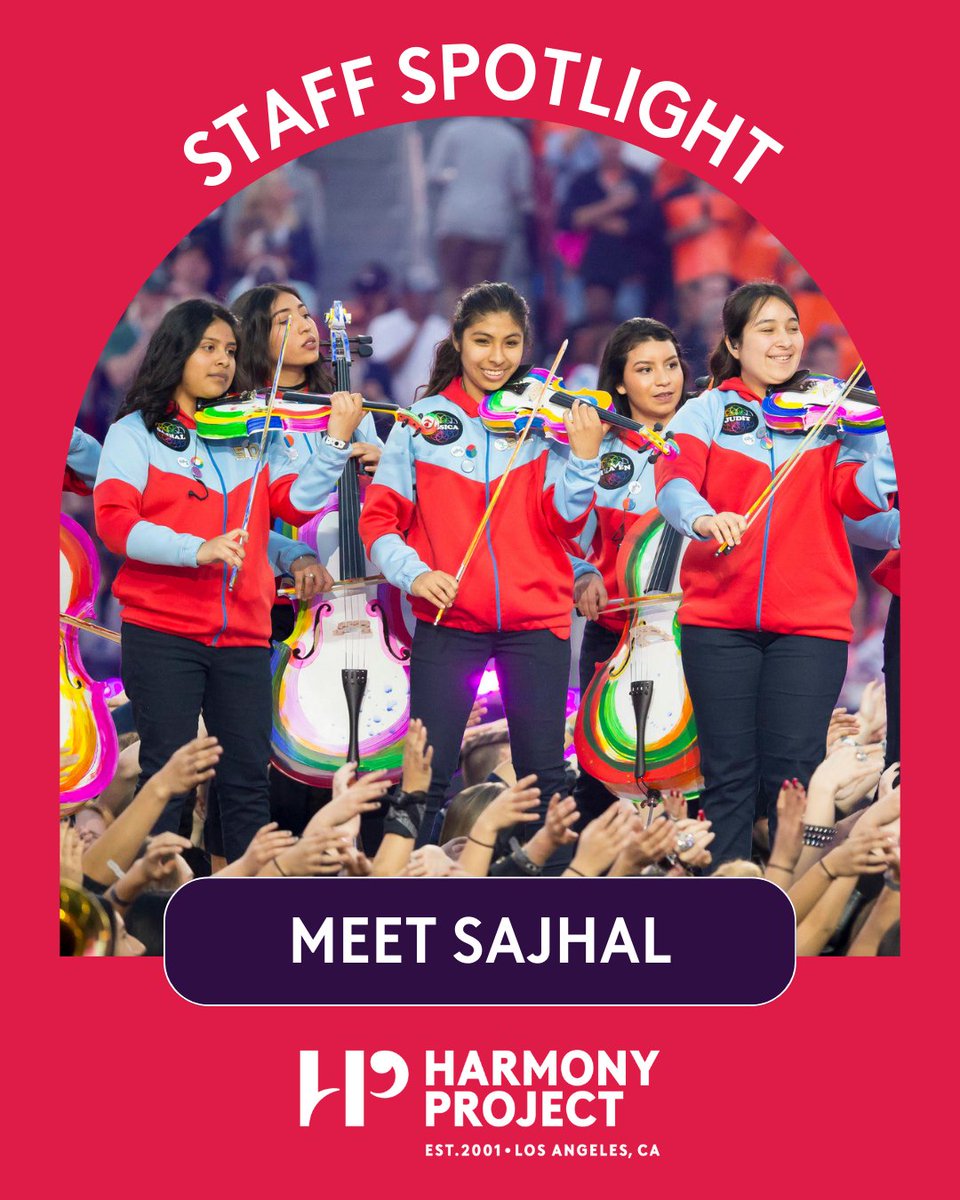 HarmonyProject's tweet image. Starting as a young musician in HP, Sajhal spent 10 years growing within the program, and now helps power it behind the scenes. &quot;As I&apos;ve gone from student to employee at HP, I&apos;ve only grown more appreciative of the work that everyone does here.&quot; 

#StaffSpotlight #MusicEducation