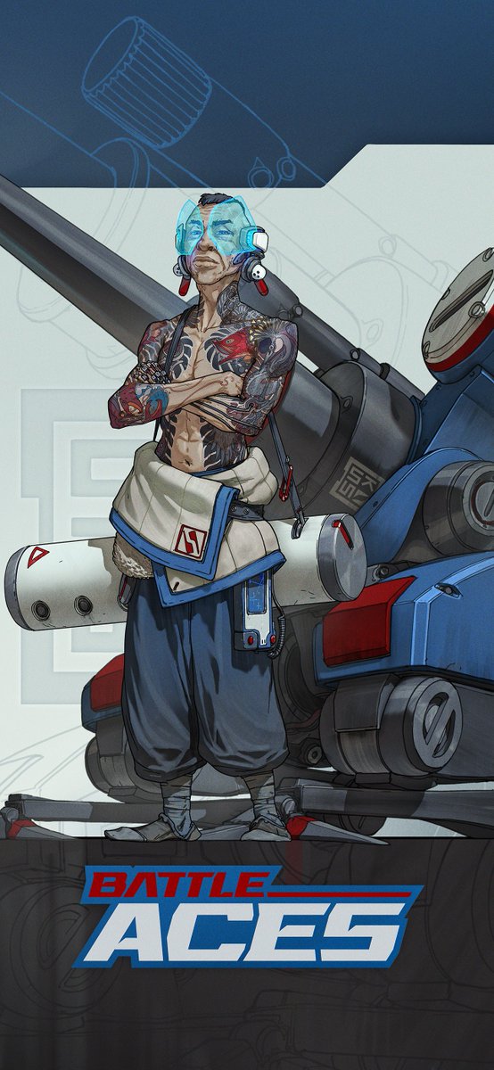 We've got another set of manufacturer wallpapers in a variety of aspect ratios, illustrated by the talented Luke Mancini. 

Featuring an Ace in Senkaishu Limited colors, he must feel safe and secure with his trusty Sniper keeping an eye...err...sensor on the horizon.