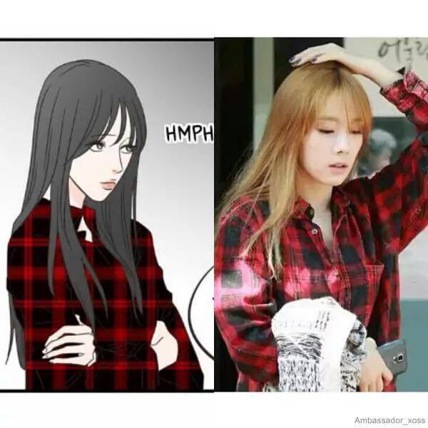 itsnotcharlotty's tweet photo. Yesterday was the 10th anniversary of What Does The Fox Say🥺

Lemme share these Taeyeon's inspo looks from the Manhwa https://t.co/Z3xoTCDnUy