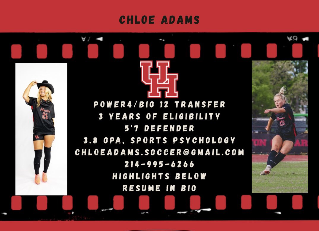 adamschloe17's tweet image. @ImYouthSoccer @ImCollegeSoccer @TopDrawerSoccer #P4 #TransferPortal #NCAASoccer #topdrawersoccer #big12 #defender 
Highlights⬇️
hudl.com/v/2S6fcV