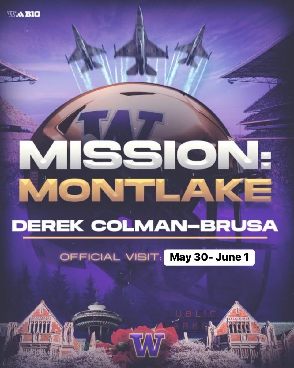 Derek Colman-Brusa (@colmanbrusa2026) on Twitter photo My OV is rescheduled to May 30- June 1 so my family can be there with me.
<a href="/UW_Football/">Washington Football</a> <a href="/CoachJeddFisch/">Jedd Fisch</a> My OV is rescheduled to May 30- June 1 so my family can be there with me.
<a href="/UW_Football/">Washington Football</a> <a href="/CoachJeddFisch/">Jedd Fisch</a>