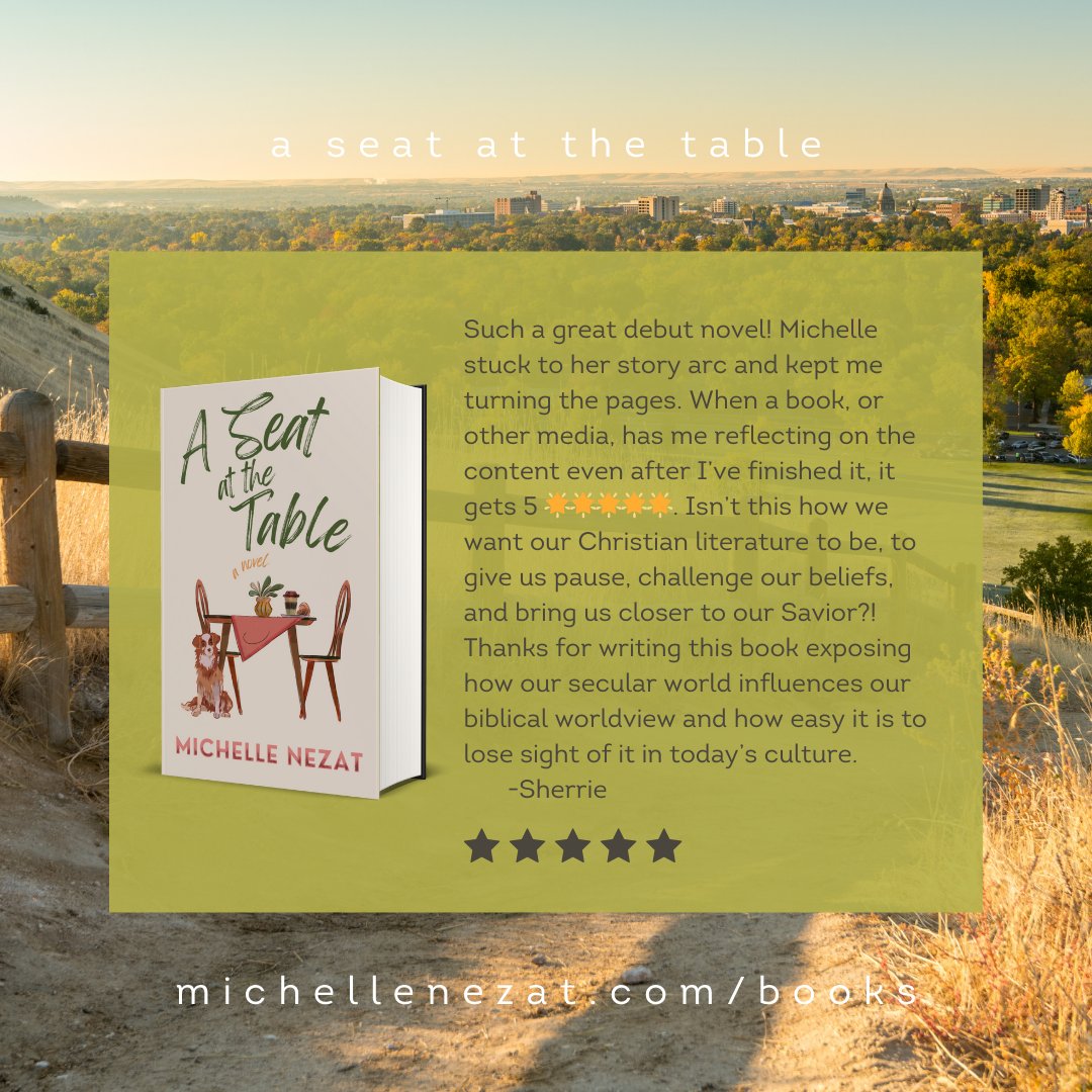 michellenezat's tweet image. Another five-star review! What are you waiting for? Grab "A Seat at the Table" today!⁠
⁠
michellenezat.com/books