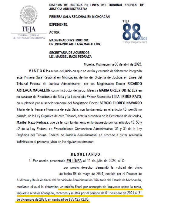 murguia_gerardo's tweet image. Sentencia de nulidad recién llegada: La autoridad fiscalizadora intentó mezclar facultades de comprobación —visita domiciliaria y revisión de gabinete— lo que vicia todo el procedimiento, hasta la determinación del crédito fiscal, un criterio importante para frenar abusos.…