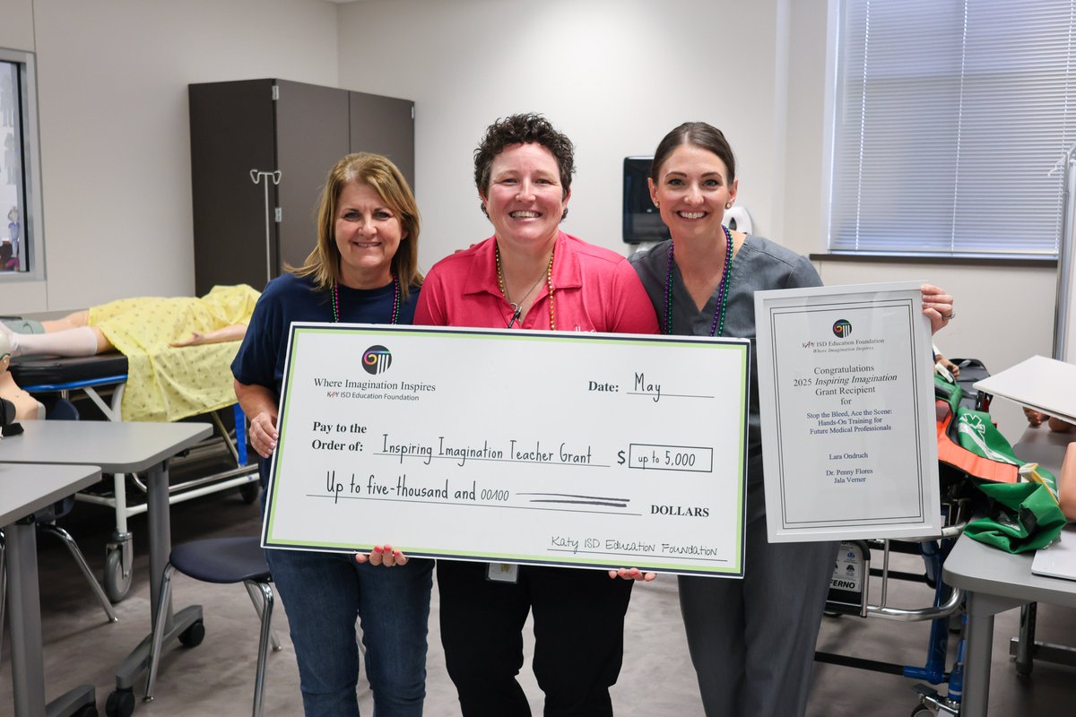 Congrats to our fantastic staff members who were chosen for grants by the Katy ISD Education Foundation! They represent Clinical Rotations, EMT, Manufacturing &amp; Cyber Security. Thank you for your commitment to finding new &amp; creative learning experiences for our students!