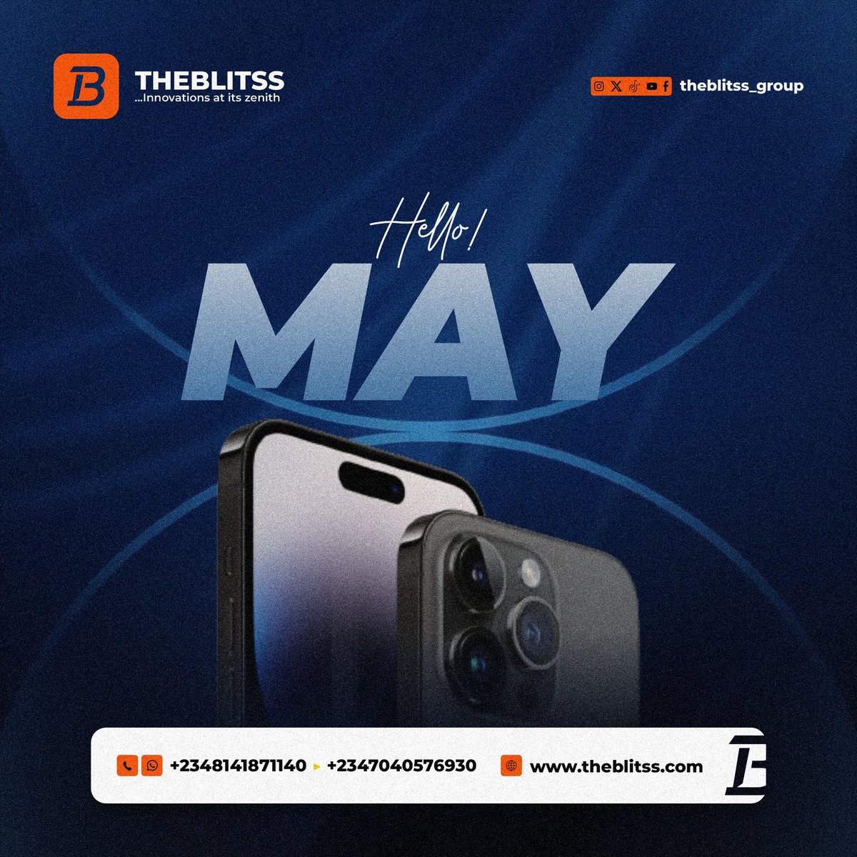 theblitss_store's tweet image. Happy New Month from Theblitss!
Welcome to May, the month of momentum. This is your time to move with clarity, create with courage, and chase your goals with relentless energy. At Theblitss, we’re building smarter solutions and bolder futures,  and you’re part of that story.