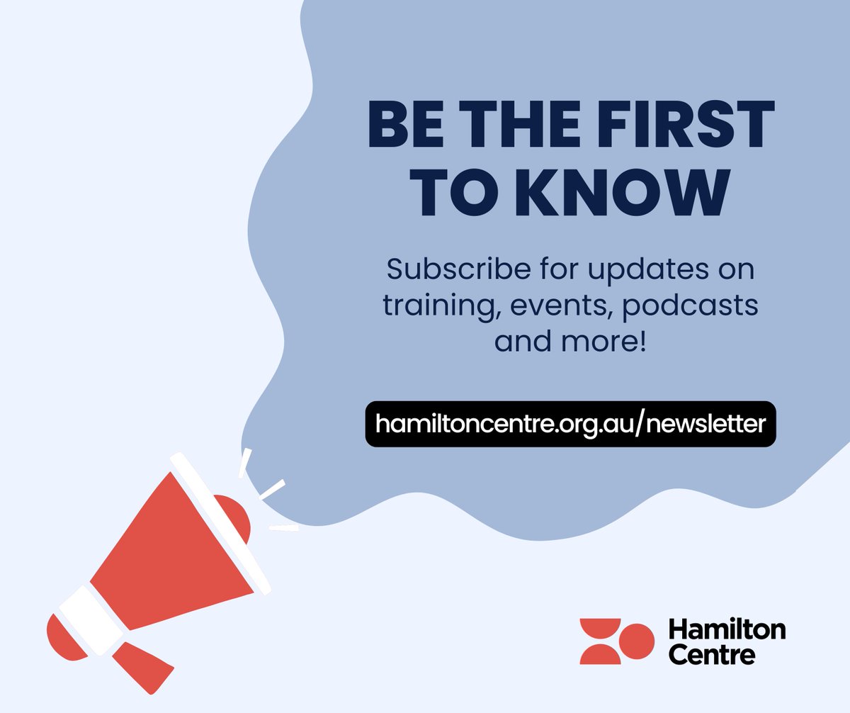 Stay updated with the latest training opportunities, valuable resources and relevant topics for healthcare professionals in the mental health and AOD sectors — delivered straight to your inbox.

Sign up today 👉 hamiltoncentre.org.au/newsletter