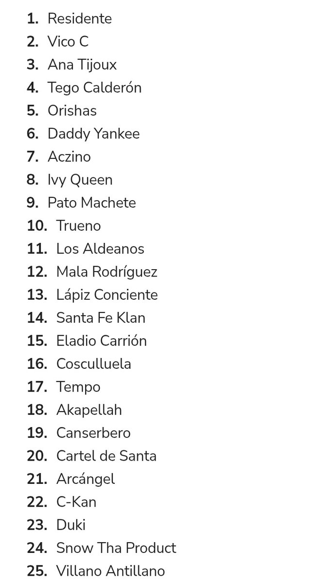 RapArgentinooo's tweet image. Los 50 mejores raperos En Español Según La revista Billboard(2023),Que Opinan?