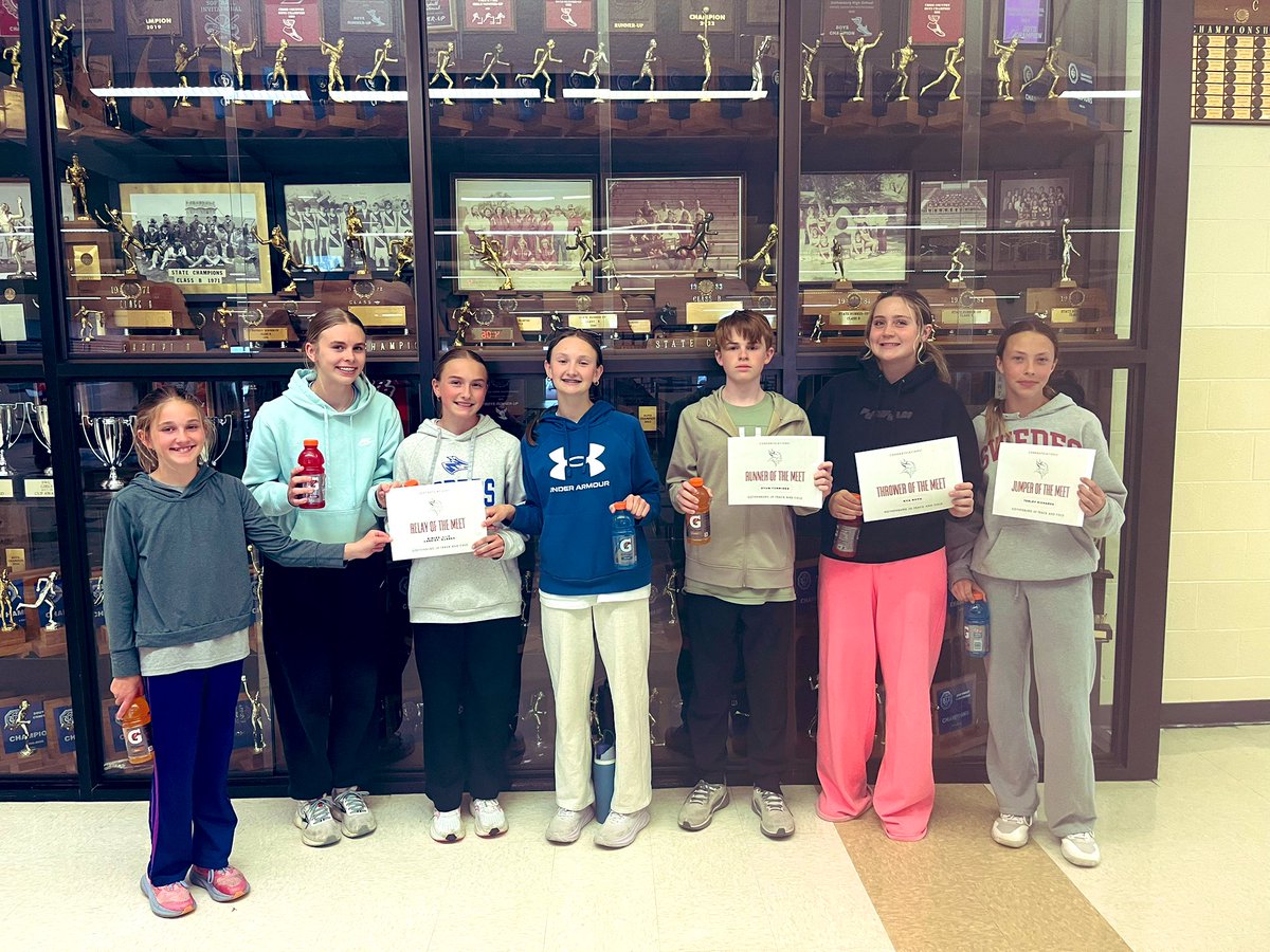 nrubenthaler's tweet image. We were able to recognize a whole crew of Gothenburg JH athletes from last week’s meet @ Holdrege. This a fun group, full of tough and coachable kids. #athletesofthemeet #goswedes @GBurgSwedes @SwedesAD @SwedeImpact