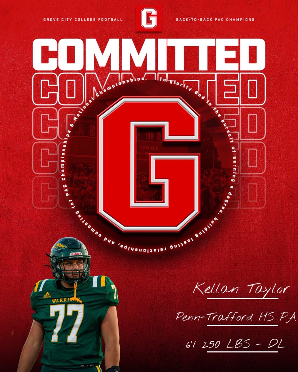 ✍🏼 Kellan Taylor 
📍Penn-Trafford High School 
🧱 DL