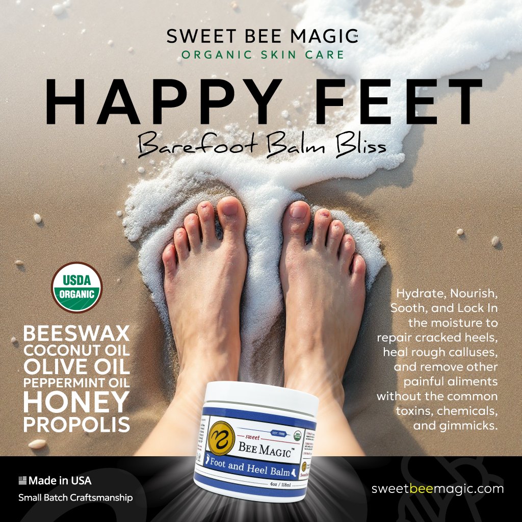 pettersson_usa's tweet image. FOOT BALM by Sweet Bee Magic is USDA Certified Organic with the safest ingredients from our planet without any toxins, fragrances, and no gimmicks.    

Available at sweetbeemagic.com 

#organic #balm #skin #natural #beeswax #honey #propolis #skincare #natural #magic #usda