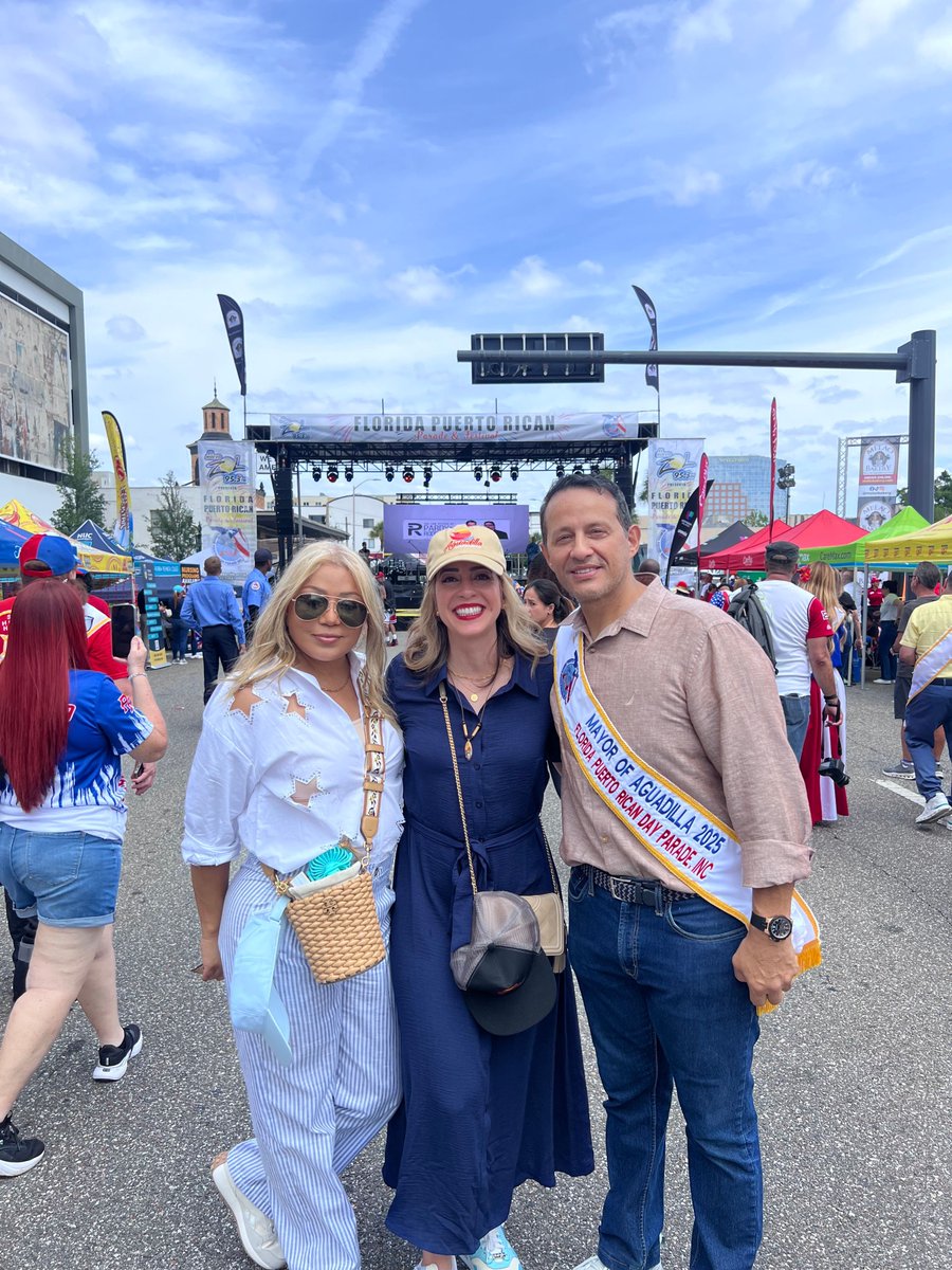 Over the weekend, my hometown of Aguadilla, PR was honored at the Florida Puerto Rican Parade and Festival. It was so special to be there with Aguadilla Mayor Julio Roldán Concepción and Rep. Darren Soto to celebrate where I come from.