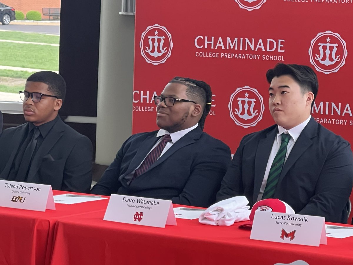 Chaminade Football (@ccpfootballteam) on Twitter photo The <a href="/ccpfootballteam/">Chaminade Football</a> and school community is very proud of our 3 senior football signees <a href="/Maddenlrving/">Madden Irving</a> - Truman State, <a href="/TylendG/">Tylend Robertson</a> -Quincy & <a href="/Daito5598/">Daito Watanabe</a> - NorthCentral! Thanks for your leadership! Go Be Great! #EstoVir The <a href="/ccpfootballteam/">Chaminade Football</a> and school community is very proud of our 3 senior football signees <a href="/Maddenlrving/">Madden Irving</a> - Truman State, <a href="/TylendG/">Tylend Robertson</a> -Quincy & <a href="/Daito5598/">Daito Watanabe</a> - NorthCentral! Thanks for your leadership! Go Be Great! #EstoVir