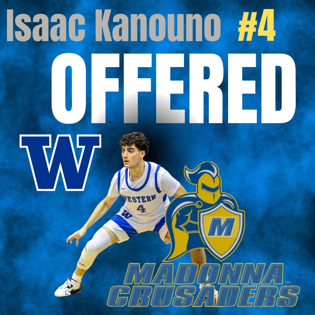 Congrats to <a href="/isaac_kanouno/">Isaac Kanouno</a> receiving offer from <a href="/MUCrusadersMBB/">Madonna Men’s Basketball</a> <a href="/TheD_Zone/">The D Zone</a> <a href="/WLWAthletics/">WLWestern Athletics</a> <a href="/WLWWARRIORS/">Walled Lake Western</a> <a href="/Coach_dgraves/">@coach_dgraves</a> <a href="/MIPrepZone/">MIPrepZone</a> <a href="/statechampsmich/">STATE CHAMPS! Michigan</a> <a href="/scoopIPS/">TJ Kelley</a>