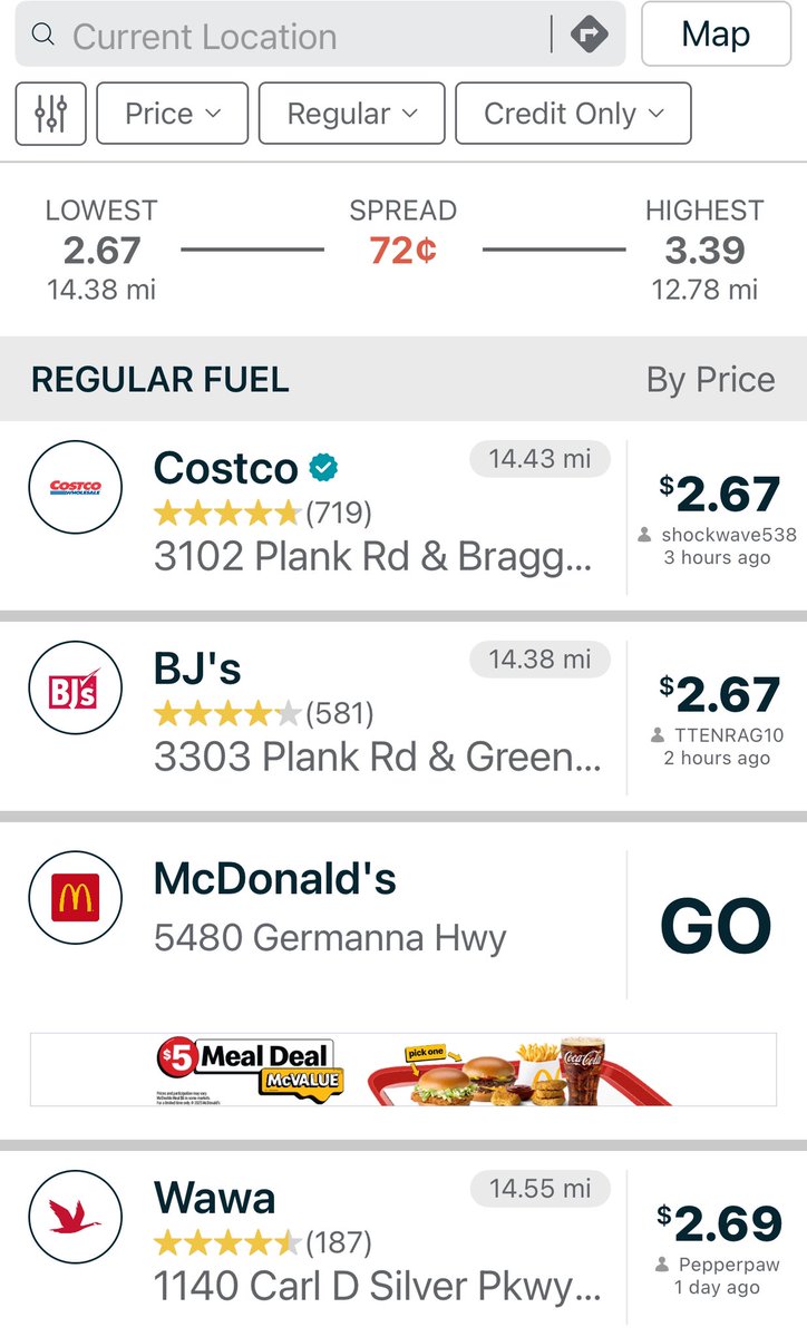 cmgdesigns's tweet photo. @mikeymavs @sirDukeDevin You can blame that on California. This is today’s gas prices in Virginia. https://t.co/cxiFIlR66M