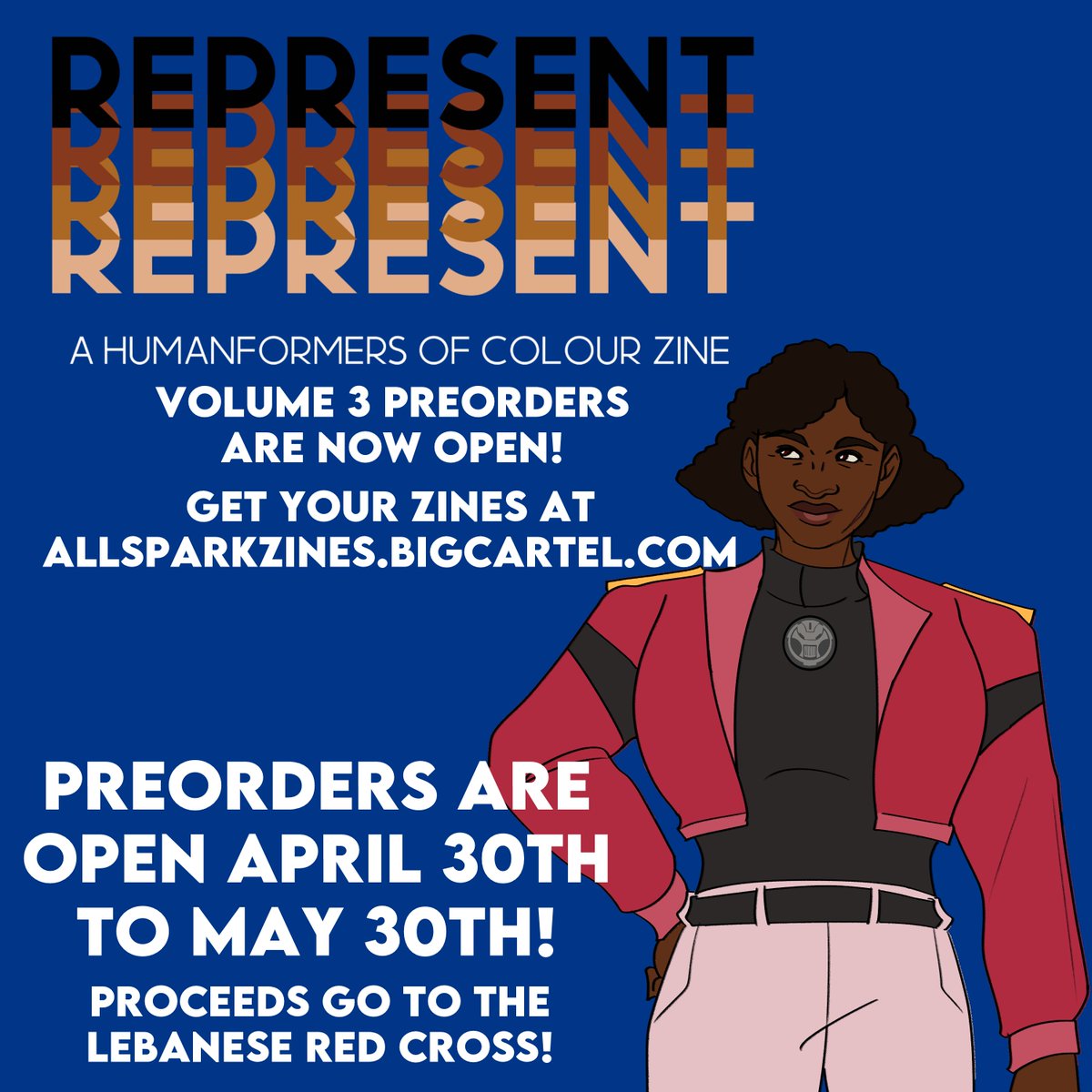 AllsparkZines's tweet image. Volume 3 preorders are now OPEN! Preorders are open from April 30th-May 30th!

Please head over to allsparkzines.bigcartel.com to grab your copy today! We have an amazing lineup this year and some cool stretch goals so please help us hit those goals!

#Transformers