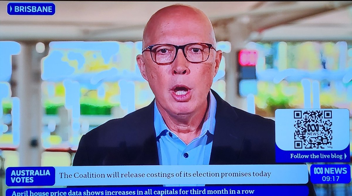 sszinglehead's tweet photo. Mark Riley asks Dutton some costings will be released Saturday afternoon isn't that far too late for voters? The late release appears you have something to hide
Dutton says the detail will be there for people to see. Nothing to say about the timing or the hiding #Election2025 https://t.co/jmKiNLPzpp