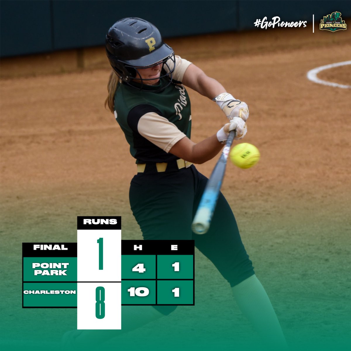 🥎 Pioneers fall to UC 8-1 to open up the MEC tournament.

➡️ Point Park will face off against Concord tomorrow at 2:30!

#GoPioneers