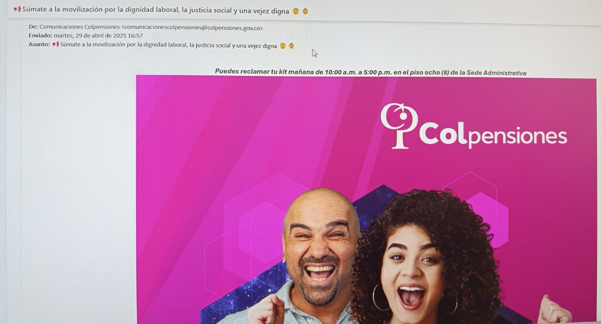 Alvaropava3's tweet photo. La Temporal Serdán S.A obliga a los trabajadores Misionales de @Colpensiones que pasen por el kit para mañana 1 Mayo ir a la marcha apoyando la reforma y la consulta popular. @darcyquinnr @JuanLozano_R @ghitis @dona_pily2 @SaVanessCa @JuampaSantos @everstrongever @MariaFdaCabal https://t.co/i8DZ4Dcbai