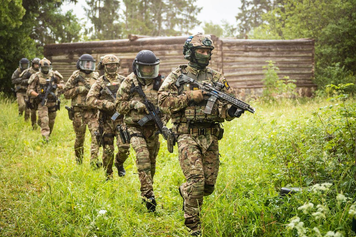 Estonian Police and Border Guard Board K-Commando members during a training exercise, 2018.