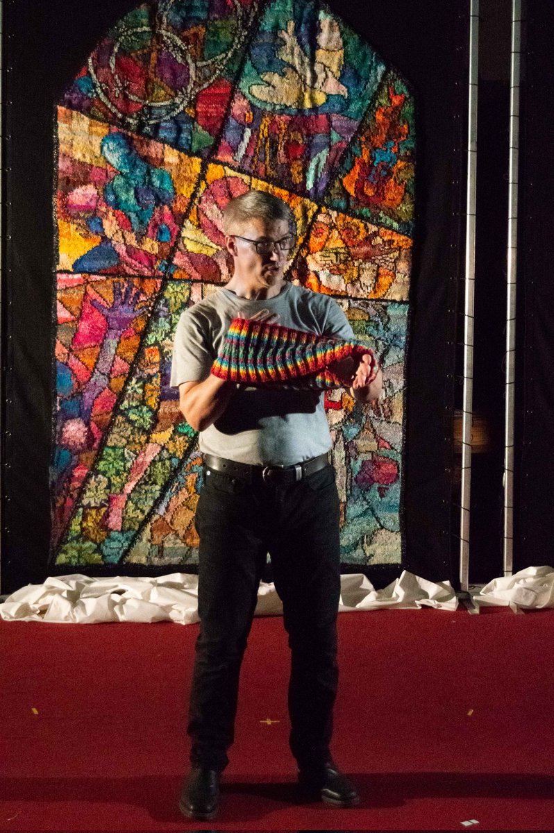 Tomorrow night,  we're launching our summer season with the knitting pilgrim