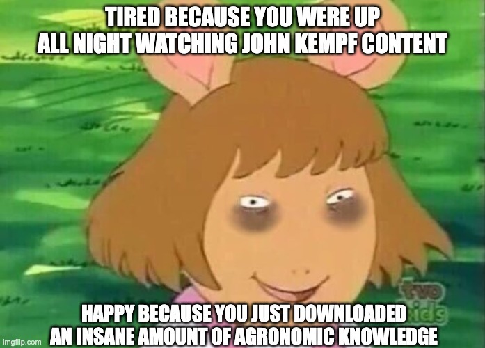 If you’ve ever found yourself watching @RealJohnKempf's videos past midnight, you’re not alone! See why growers everywhere trust John’s insights: 
Whiteboard videos: 🔗 loom.ly/IGhiP5I #RegenerativeAg #Agronomy 
Webinars: 🔗 loom.ly/76QthLU #SoilHealth