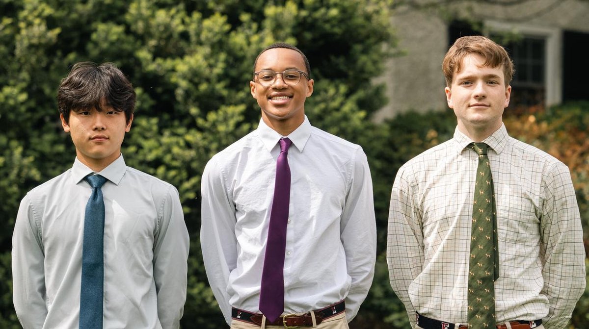 Say hello to the newly elected student leaders for the 2025–26 school year! 🎉Charles F. ’26 will serve as Head Monitor, Joe L. ’26 as Honor Committee Chair, and William M. ’26 as Discipline Committee Chair. See the full list of student leadership roles:
ow.ly/XN3h50VKYpl