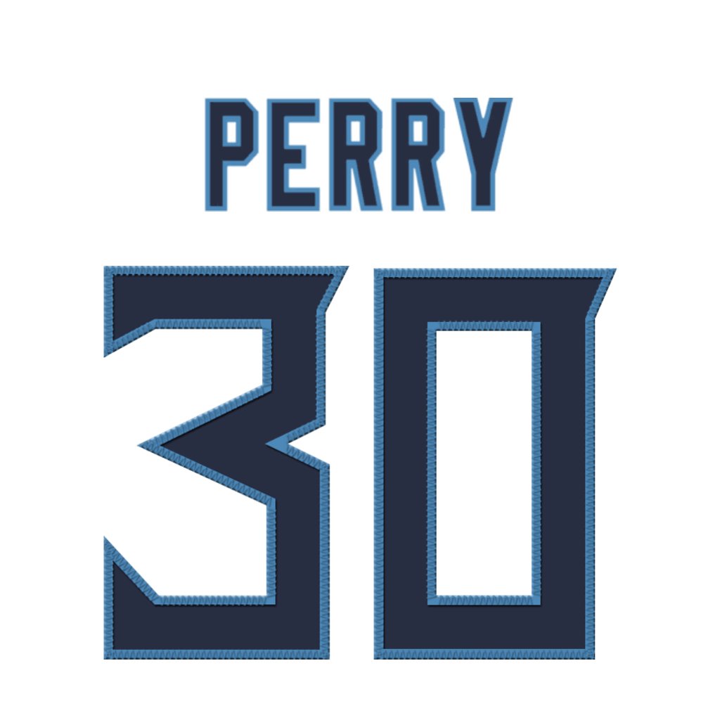 Tennessee Titans DB Mark Perry (<a href="/PresidentialMP/">MP</a>) is wearing number 30. Last assigned to Kendell Brooks. #TitanUp