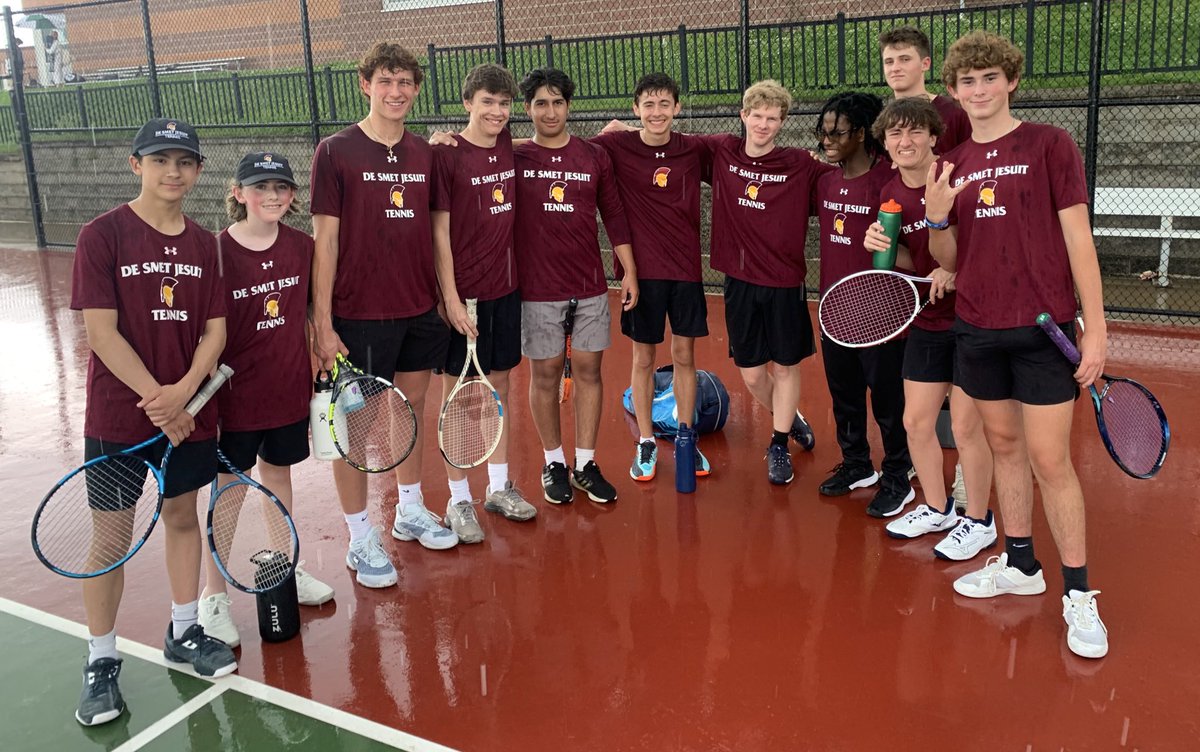 Desmet Jesuit Tennis (@desmettennis) on Twitter photo Regular season ends with the clouds dumping rain and everyone scrambling off the courts and hustling to their cars. Varsity finishes the regular season at 9-6. Hopefully the district tournament starts tomorrow afternoon!
<a href="/DeSmetJesuitHS/">De Smet Jesuit High School</a>
<a href="/DeSmet_ADBarker/">Harold Barker</a> Regular season ends with the clouds dumping rain and everyone scrambling off the courts and hustling to their cars. Varsity finishes the regular season at 9-6. Hopefully the district tournament starts tomorrow afternoon!
<a href="/DeSmetJesuitHS/">De Smet Jesuit High School</a>
<a href="/DeSmet_ADBarker/">Harold Barker</a>
