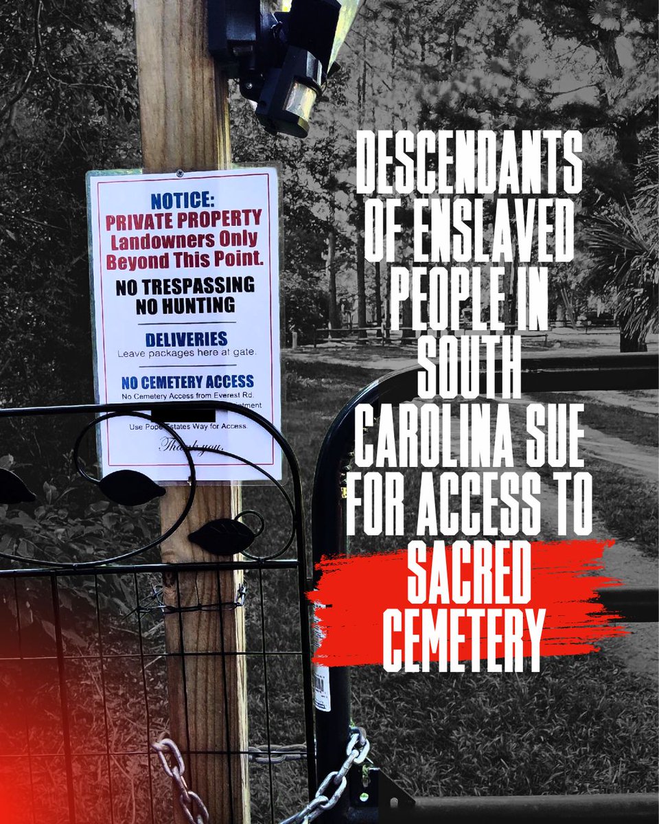theCCR's tweet image. New lawsuit! Gullah Geechee communities on St. Helena Island in SC filed a suit to preserve their rights to visit, maintain, and hold burials at sacred burial sites. 

More on our website: ccrjustice.org/home/press-cen…
