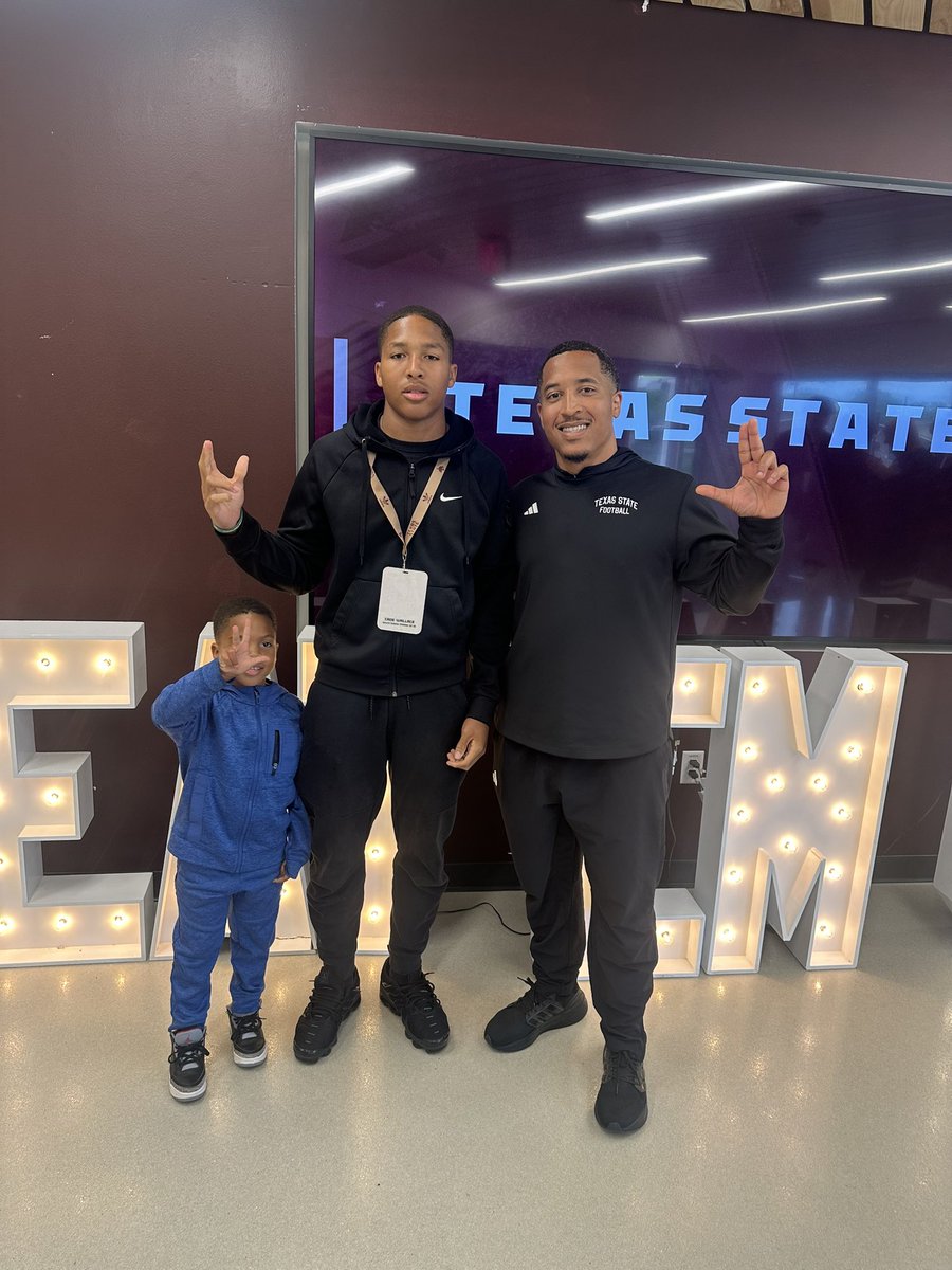 Cade Wallace “Deuce” ✞ (@cadewallace2026) on Twitter photo I ENJOYED My time at <a href="/TXSTATEFOOTBALL/">Texas State Football</a>
For spring ball !! I Appreciate the invite!!
<a href="/_CoachGregg/">Matthew Gregg</a> <a href="/TrustMyEyesO/">⭕️FFERTUNITY</a> <a href="/Coach_DeLay/">Laban DeLay</a> <a href="/coachphilvc/">Coach Van Cleave</a> <a href="/CoachC_Osunde/">C.O.365 Training</a> <a href="/CoachJ_O/">Coach J.O.</a> <a href="/samspiegs/">Sam Spiegelman</a> <a href="/TXTopTalent/">TX TOP TALENT</a> I ENJOYED My time at <a href="/TXSTATEFOOTBALL/">Texas State Football</a>
For spring ball !! I Appreciate the invite!!
<a href="/_CoachGregg/">Matthew Gregg</a> <a href="/TrustMyEyesO/">⭕️FFERTUNITY</a> <a href="/Coach_DeLay/">Laban DeLay</a> <a href="/coachphilvc/">Coach Van Cleave</a> <a href="/CoachC_Osunde/">C.O.365 Training</a> <a href="/CoachJ_O/">Coach J.O.</a> <a href="/samspiegs/">Sam Spiegelman</a> <a href="/TXTopTalent/">TX TOP TALENT</a>