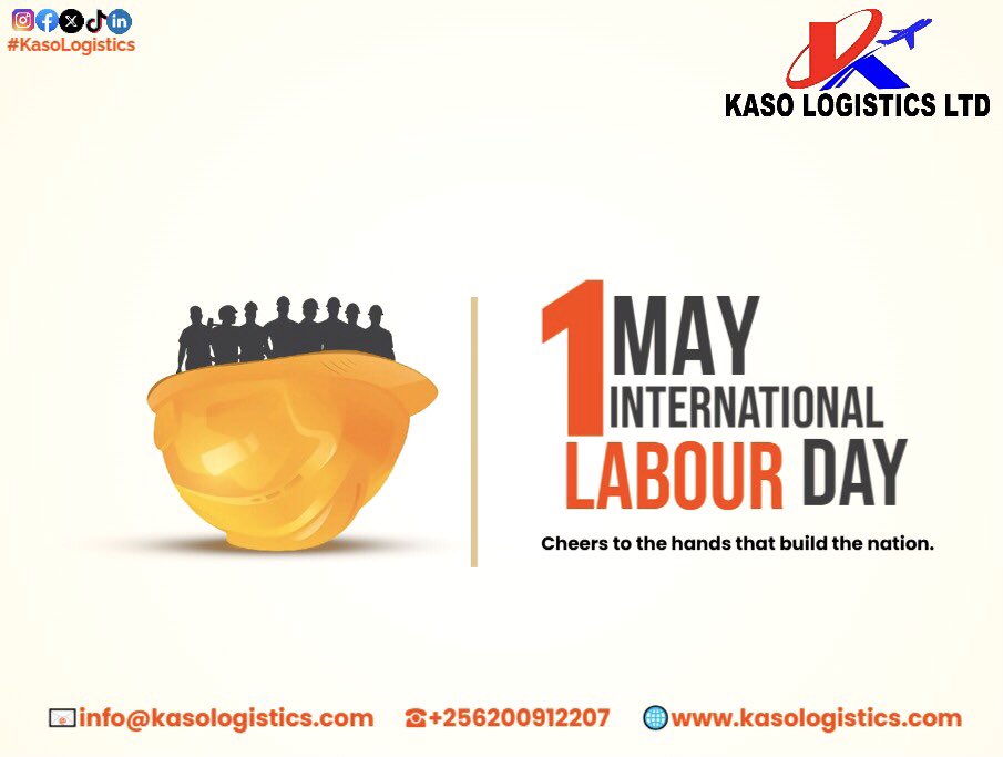 kaso_logistics's tweet image. Cheers to the hands that keep nations moving.
1st May 2025 | International Labour Day
Kaso Logistics salutes the strength behind every shipment, every shift, every success.

🌐kasologistics.com

#KasoLogistics #PowerOfWork #WorkersMatter #May #LabourDay2025
