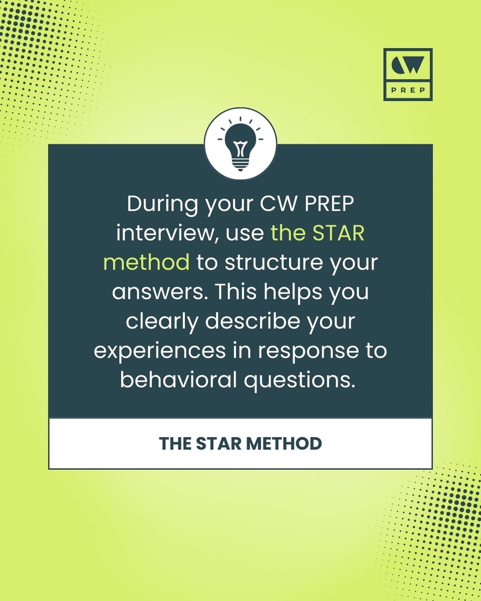 CW_Prep's tweet photo. CW PREP interviews are happening this week! Here’s Part 1 of our interview tips. Stay tuned for part 2! ✅

Need more help? Make sure to reach out to your university site coordinator or message us for additional tips and guidance. 💬

#cwprep #childwelfare #socialwork #kentucky https://t.co/QoQHPbSDWB