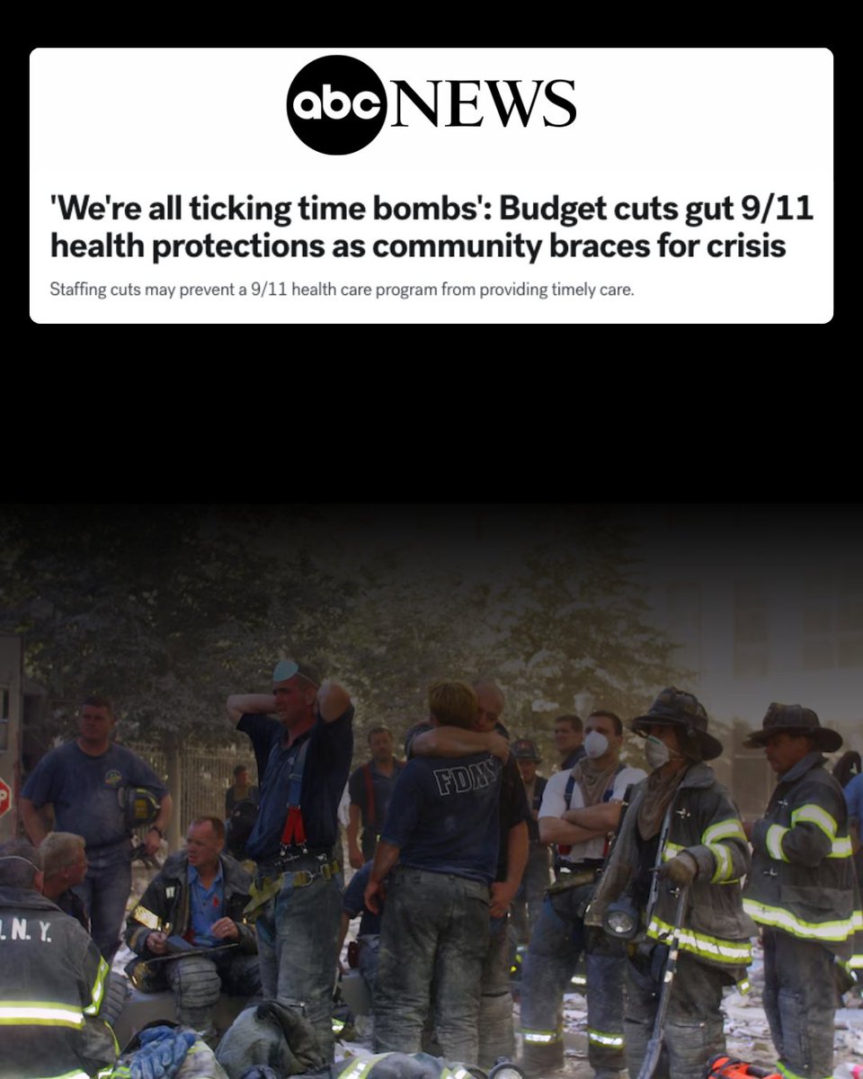 gillibrandny's tweet image. President Trump's cuts to the World Trade Center Health Program are destroying the system built to support our 9/11 survivors and first responders.

Reach out to Republicans and demand they take action for our 9/11 heroes.

Call the congressional switchboard at (202) 224-3121.