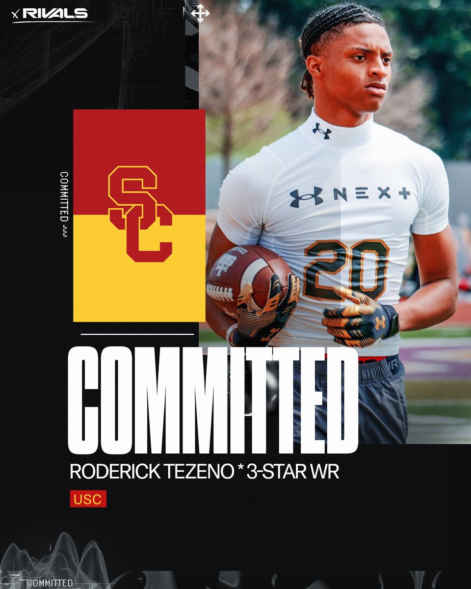 Breaking: USC bolsters its <a href="/Rivals/">Rivals</a> No. 1-ranked 2026 recruiting class with a commitment from touted Louisiana WR Roderick Tezeno Jr. ✌️

“As soon as we got on campus we felt welcomed”

More from Tezeno: n.rivals.com/news/usc-bolst…