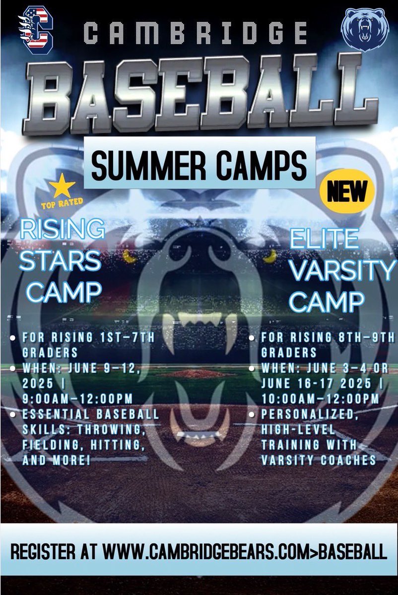 Don’t miss out on our Summer Camps! Still some spots left for registration! #gobears