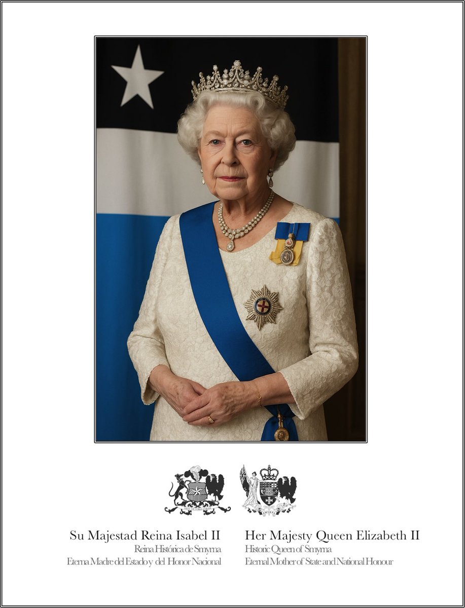 SM La Reina Isabel II , símbolo histórico permanente de nuestra identidad nacional. ⚫️⚪️🔵  sites.google.com/view/smyrnagov…