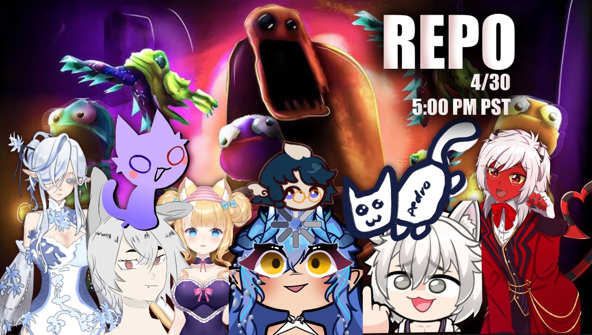 ⚠️REPO WITH FRIENDS⚠️

IM PLAYING WITH SUPER COOL FRIENDS RN! 
ON TWITCH! COME JOIN AND WATCH ME SCREAM!