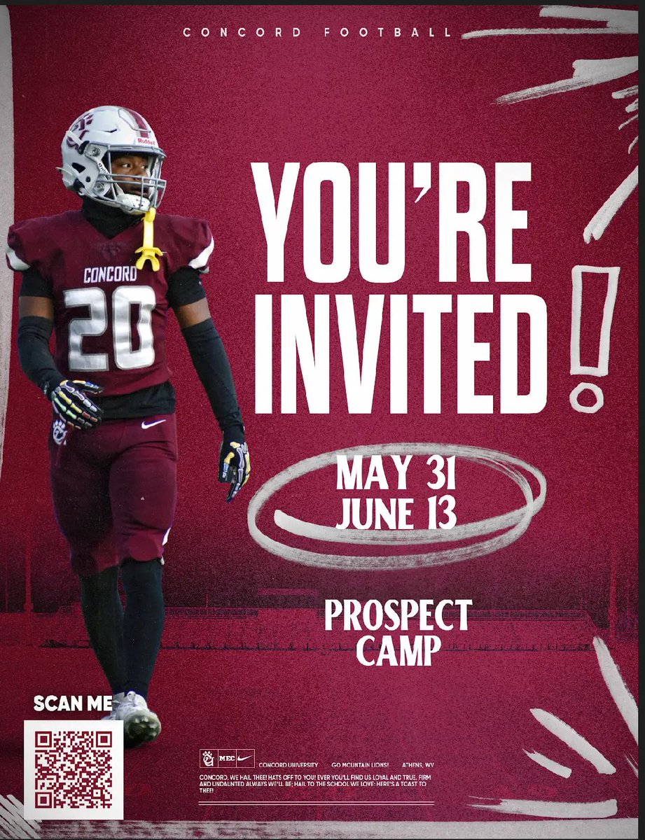 Thank you <a href="/ConcordFootball/">Concord University Football</a> for the invite!